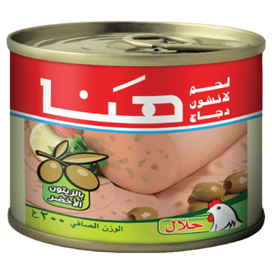 لانشون دجاج ماركة هنا 200غ - زيتون