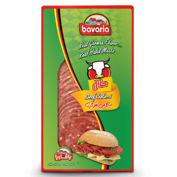 BAVARIA, Beef Salami, Sliced Round 80mm Vacuum Pack 150g - For restaurants