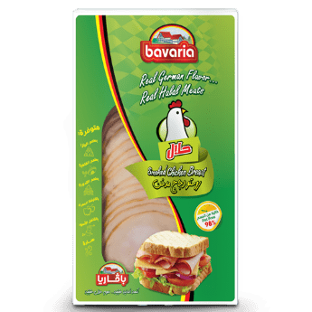 BAVARIA, Smoked Chicken Breast Ham, Sliced Round 80mm Vacuum Pack 150g - For restaurants