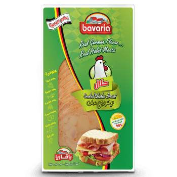 BAVARIA, Smoked Chicken Breast Ham Fajita Flavor, Sliced Round 80mm Vacuum Pack 150g