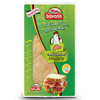 BAVARIA, Smoked Chicken Breast Ham Tandoori Flavor, Sliced Round 80mm Vacuum Pack 150g