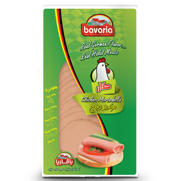BAVARIA, Chicken Mortadella With various Stuffing, Sliced 80mm Vacuum Pack  150g