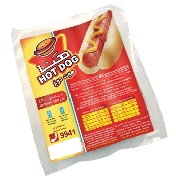 HANA, Chicken & Beef Hot Dog, Vacuum Pack 10Pcs-300g