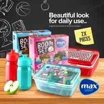 Lunch box & Water Bottle Boom Set