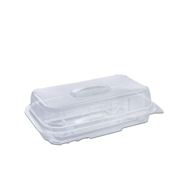 Pastripac Rectangular Clear Pastry Box w/ Handle