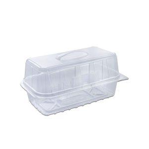 Pastripac Rectangular Clear Pastry Box w/ Handle