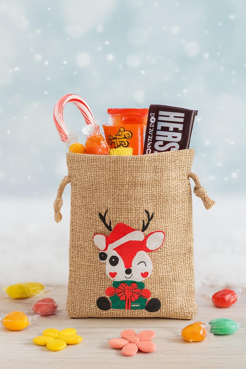 كيس قماش كريسماس