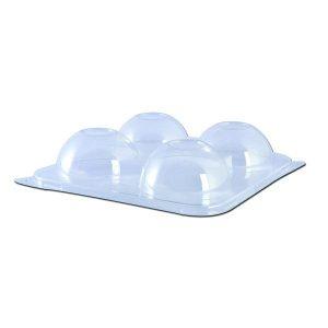 mUFFINPAC Dome Lid for Clear Cont. w/ 4 Muffins Comp. PET