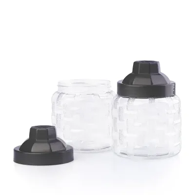 Rattan Jars Set 2 890 ml