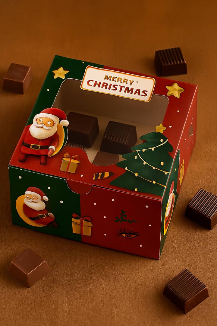 علبة كرتون كريسماس