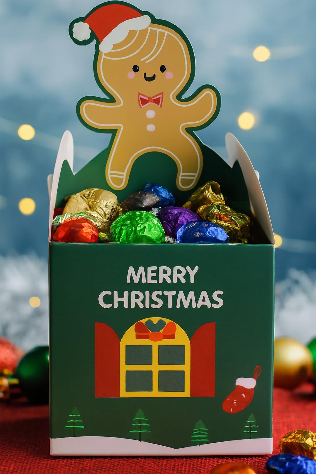 علبة كرتون كريسماس