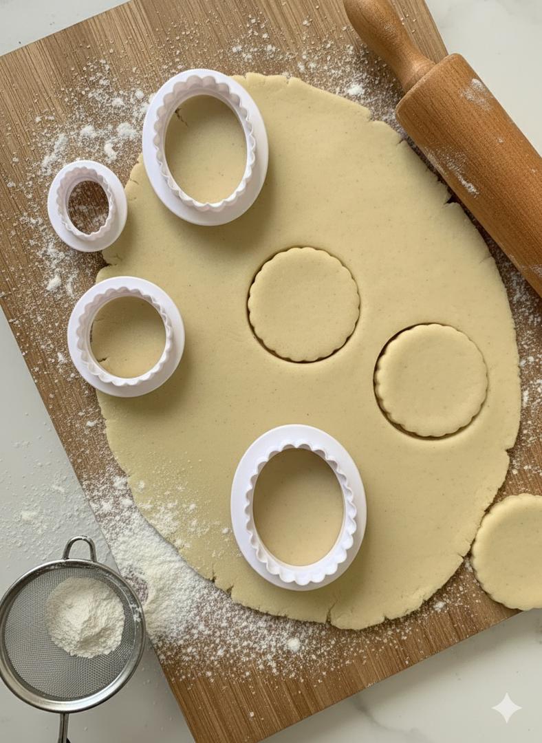 قطاعات عجين بيضاوية