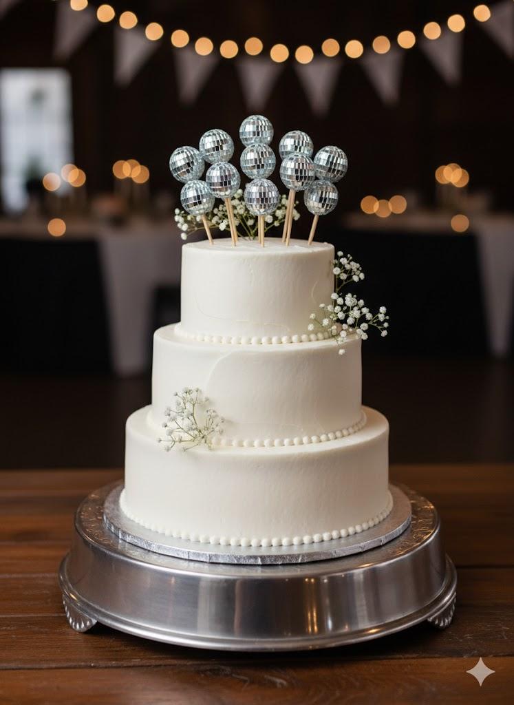 كُرات ديسكو صغيرة على أعواد خشبية