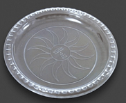 Crystal-like round Plastic Platters 36*-1.7 CM