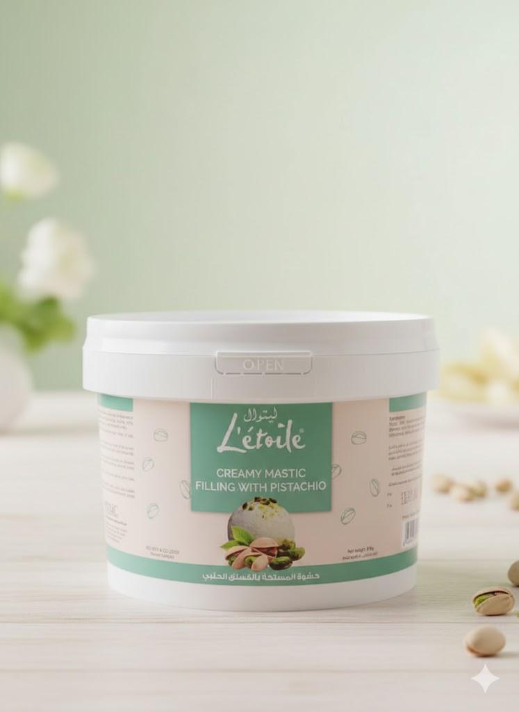 كريم مستكه بالفستق الحلبي ليتوال