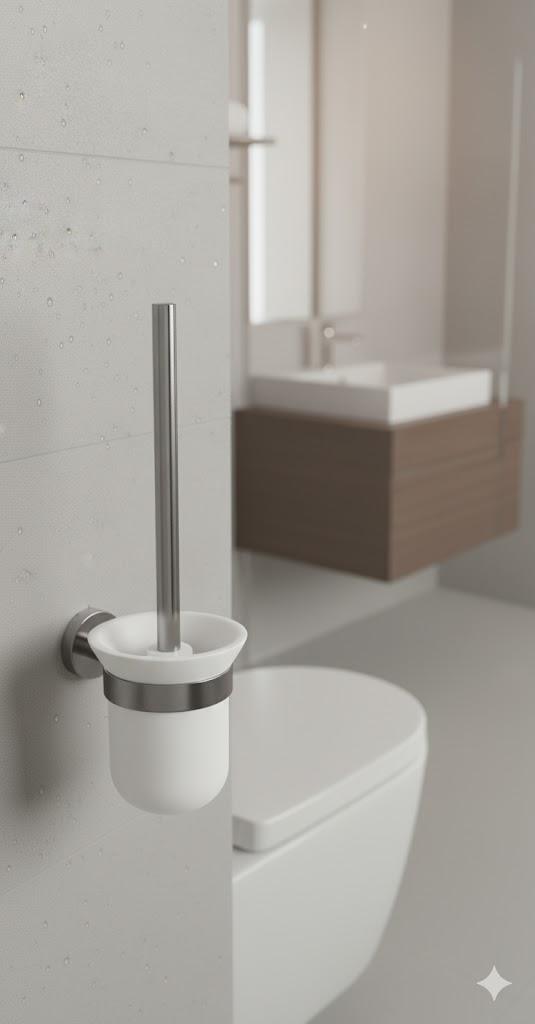 فرشاة مرحاض مع حامل