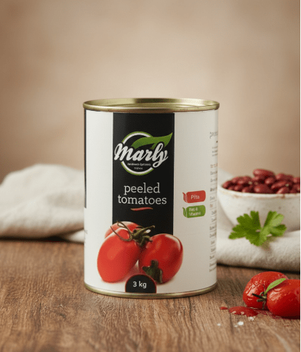 طماطم مقشّرة معلبة