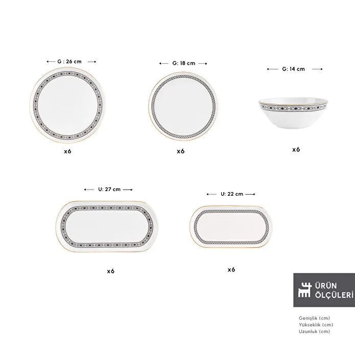 كاراجا اتنا طقم طعام 8 قطع لشخصين