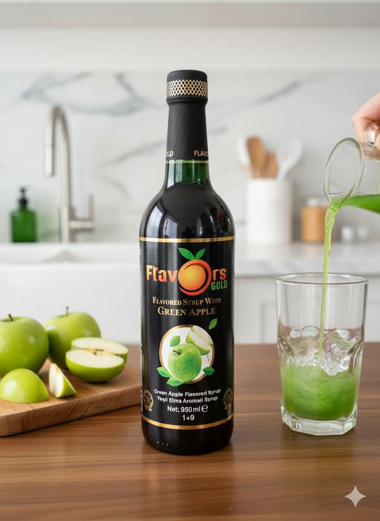 شراب مركزة تفاح الاخضر