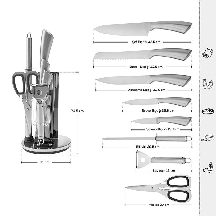 كاراجا مايستر بالم طقم 9 سكاكين