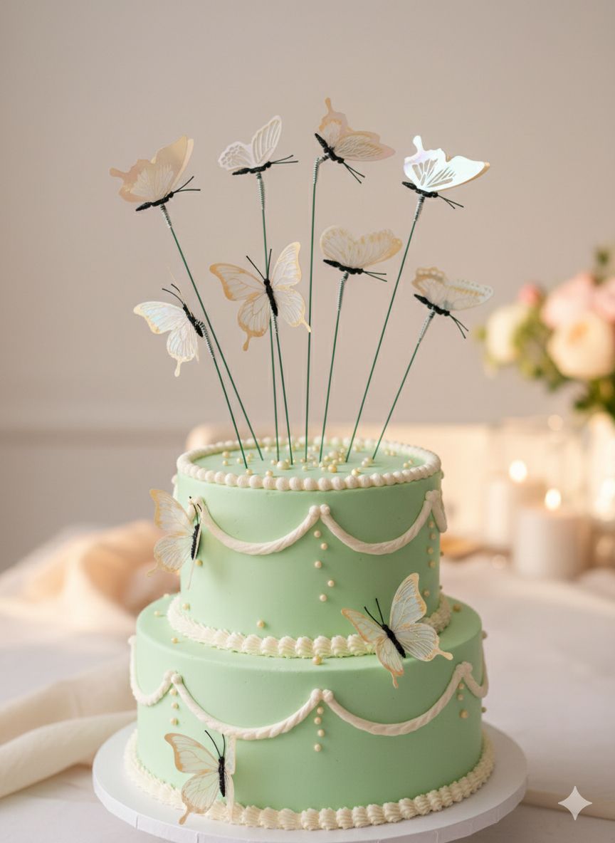 ستيك فراشات دهبي او ملون