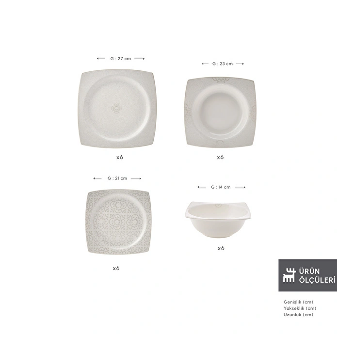 karaca square bone royal lace 24 parca 6 kisilik yemek takimi 000001000018238001 1